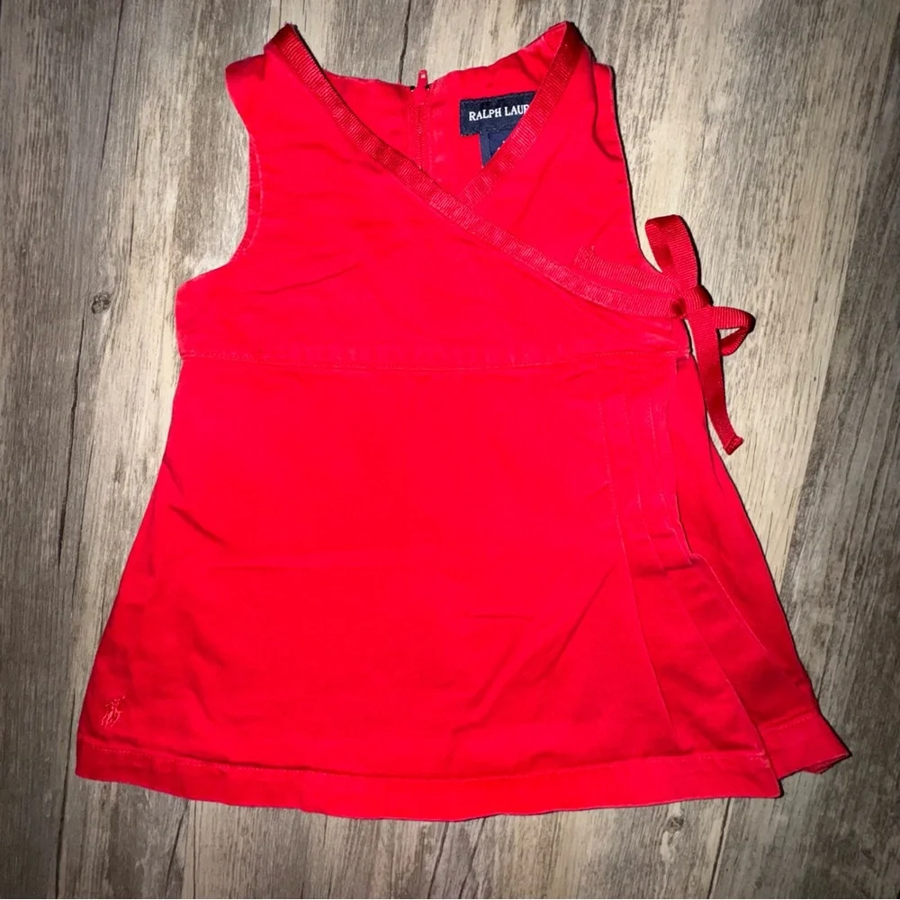 Ralph Lauren Red Kids Wrap Dress